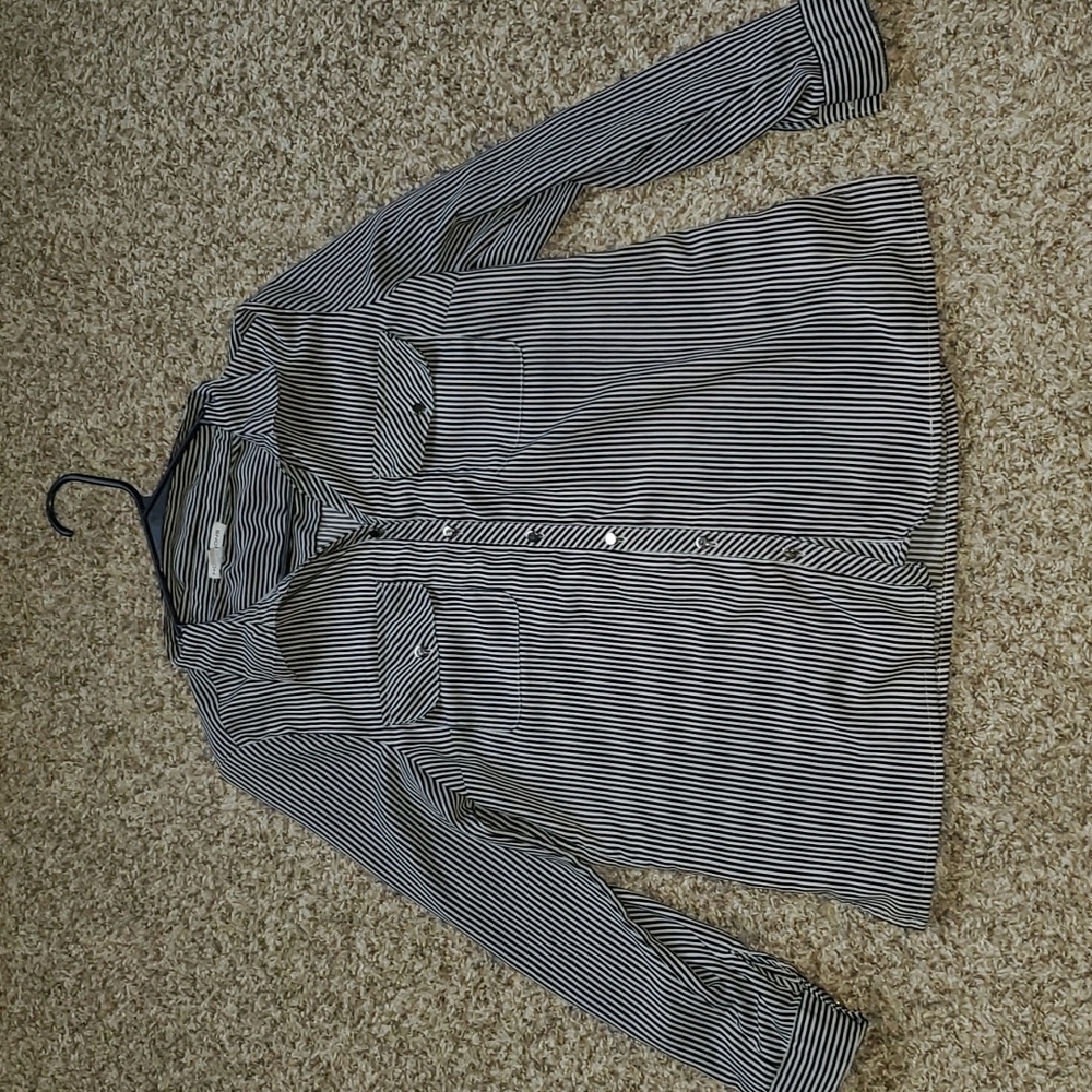 Striped button down shirt